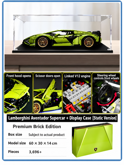 Lamborghini Aventador Supercar Building Kit – Technic-Style Model