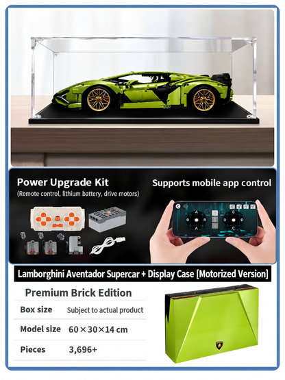 Lamborghini Aventador Supercar Building Kit – Technic-Style Model