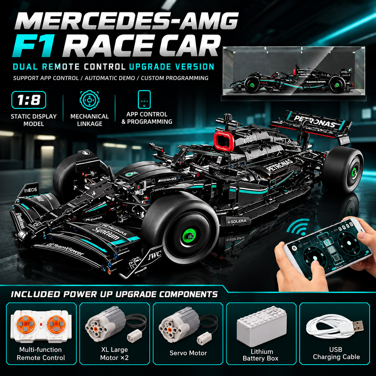 Mercedes-Benz F1 Racing Car Building Blocks Set – Mechanical Model Kit