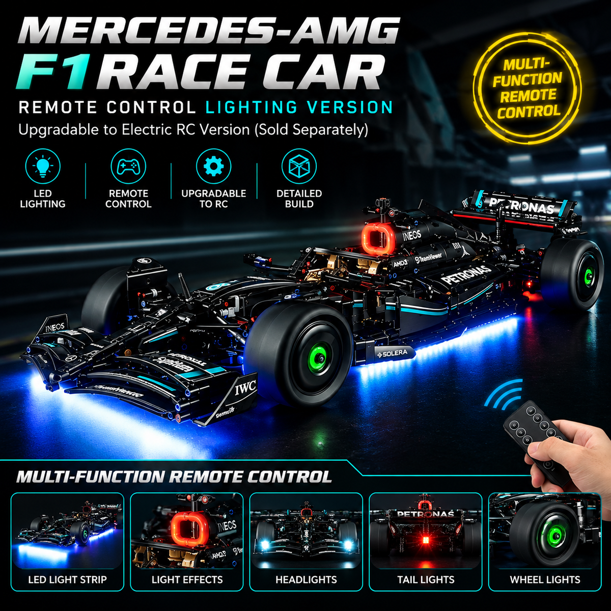 Mercedes-Benz F1 Racing Car Building Blocks Set – Mechanical Model Kit